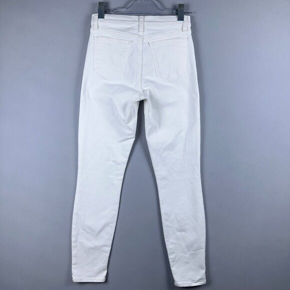 J.Crew 9' High Rise Toothpick Skinny Jeans Womens Size 27 Light Wash White - Picture 2 of 12
